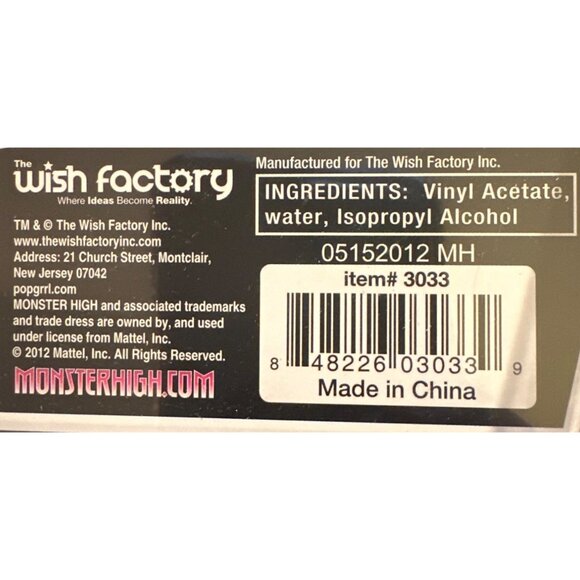 Monster High Ghoulicious Nails 10 Stick-On Nail Charms By Pop Girl Skulls & Art - Picture 9 of 9